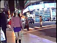 Evening turned out to be lucky for our hunter who filmed white panties on sexy babe in the street!