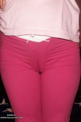 Divine cameltoe in hot tight pink pants